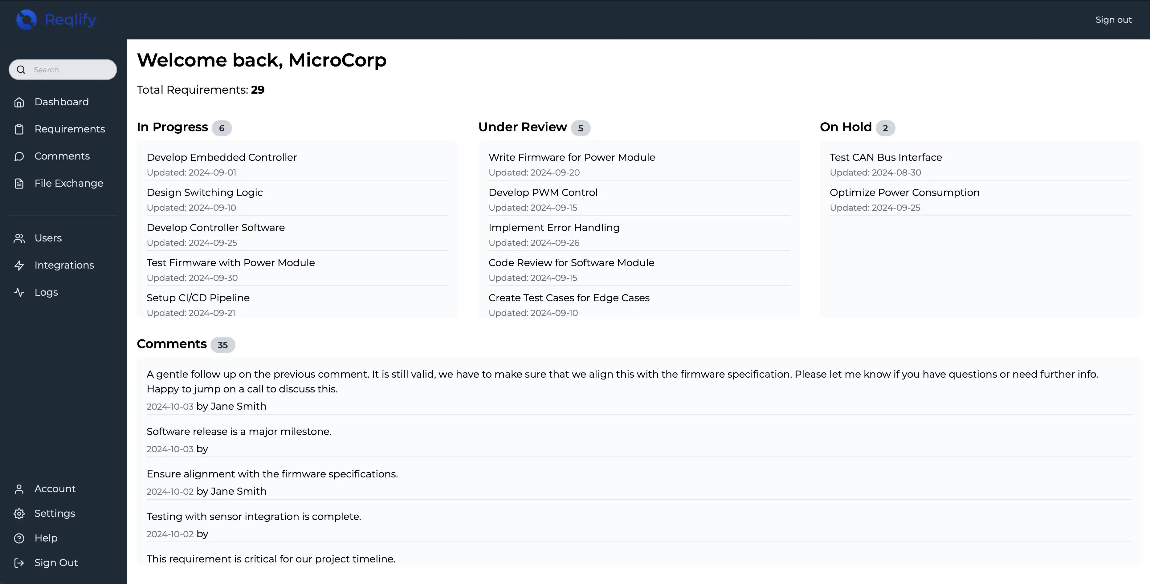 Reqlify: Requirements Management for Regulated Industries